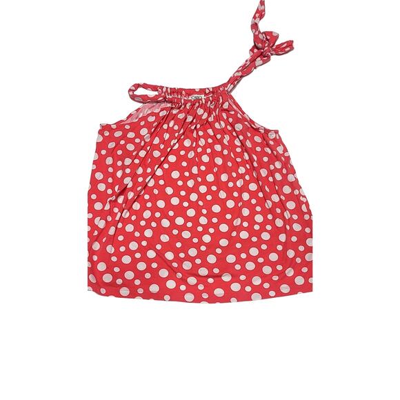 Cato orange polka dot tie neck tank women's large - Picture 1 of 5